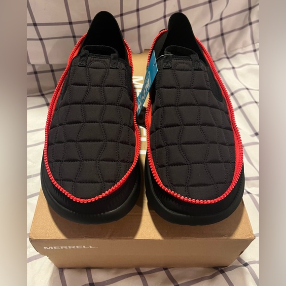 Merrell Men's Black and Red Hut Moc 2 Packable shoes size 12 new in box - Picture 2 of 10